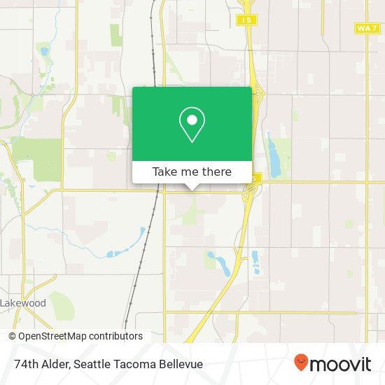 74th Alder, Tacoma, WA 98409 map