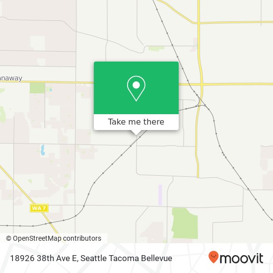 Mapa de 18926 38th Ave E, Tacoma, WA 98446