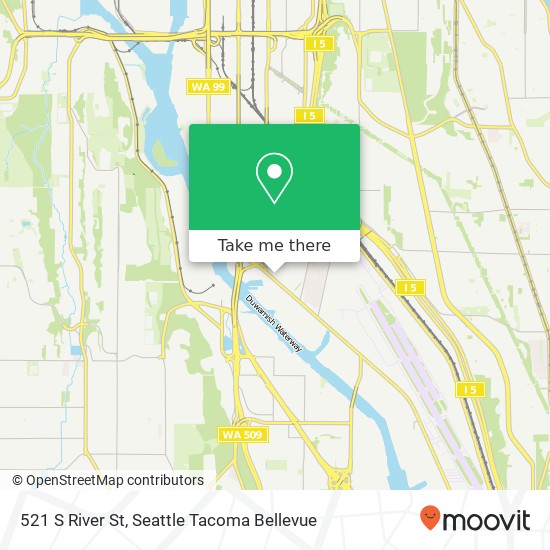 Mapa de 521 S River St, Seattle, WA 98108