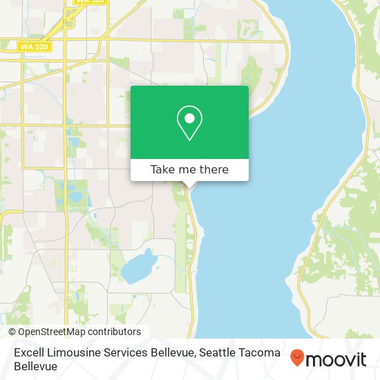 Mapa de Excell Limousine Services Bellevue