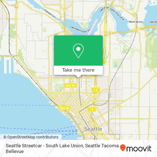 Seattle Streetcar - South Lake Union map