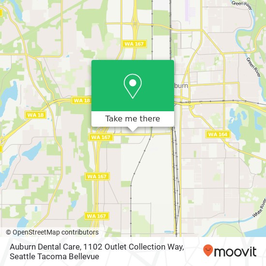 Mapa de Auburn Dental Care, 1102 Outlet Collection Way