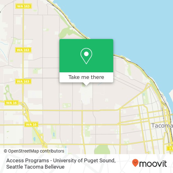 Mapa de Access Programs - University of Puget Sound, 1500 N Warner St