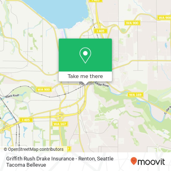 Griffith Rush Drake Insurance - Renton, 304 Main Ave S map