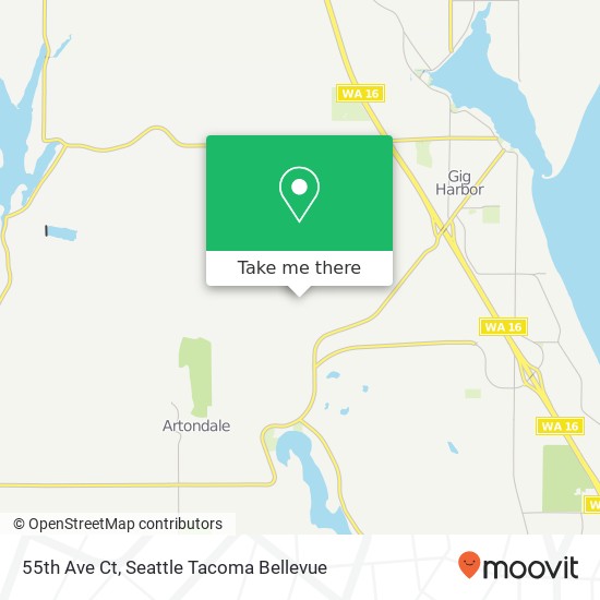 Mapa de 55th Ave Ct, Gig Harbor, WA 98335