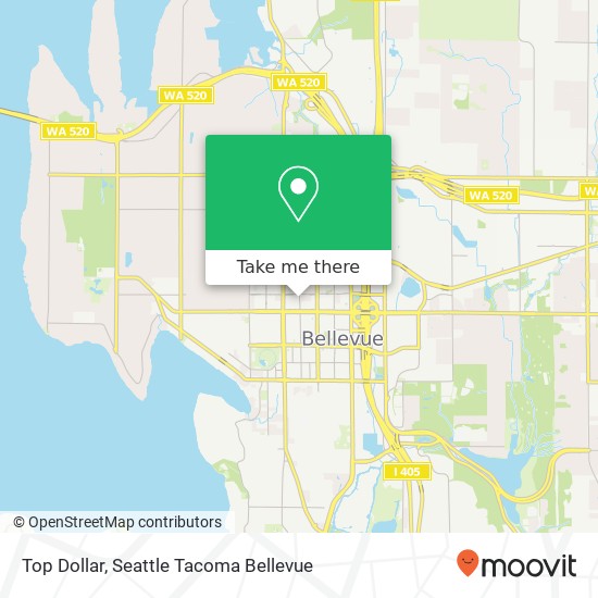 Mapa de Top Dollar, Bellevue, WA 98004