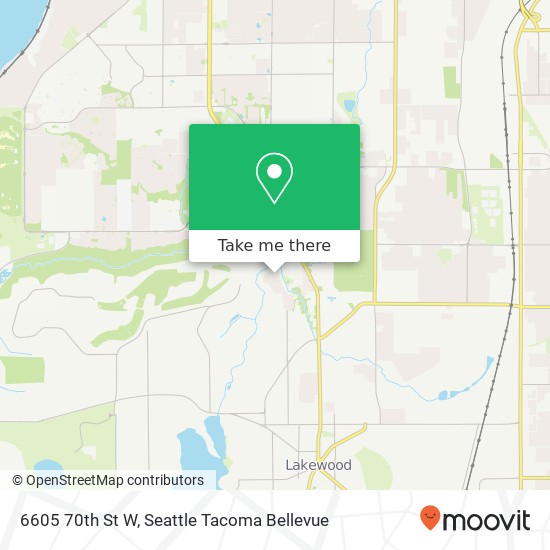 Mapa de 6605 70th St W, Lakewood, WA 98499