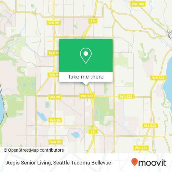 Mapa de Aegis Senior Living, 14900 1st Ave NE