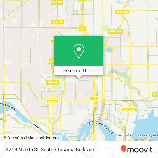 Mapa de 2219 N 57th St, Seattle, WA 98103