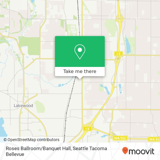 Mapa de Roses Ballroom / Banquet Hall, 8302 S Tacoma Way
