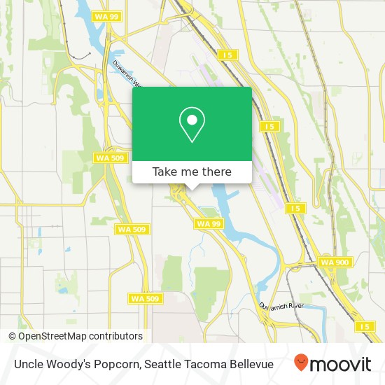 Mapa de Uncle Woody's Popcorn, 9320 15th Ave S