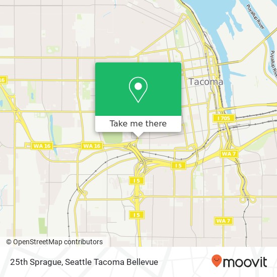 Mapa de 25th Sprague, Tacoma, WA 98405