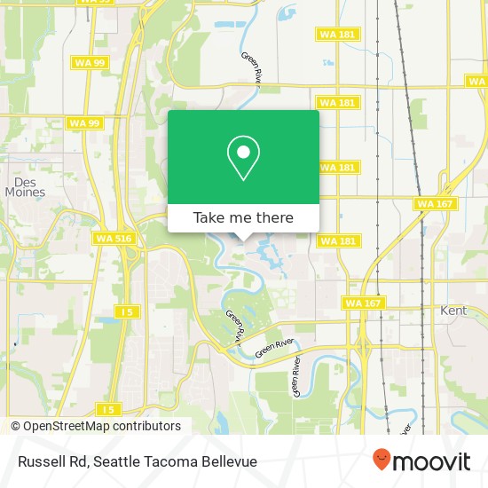 Mapa de Russell Rd, Kent, WA 98032