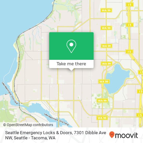 Seattle Emergency Locks & Doors, 7301 Dibble Ave NW map