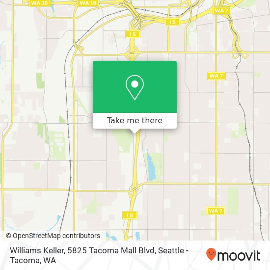 Mapa de Williams Keller, 5825 Tacoma Mall Blvd