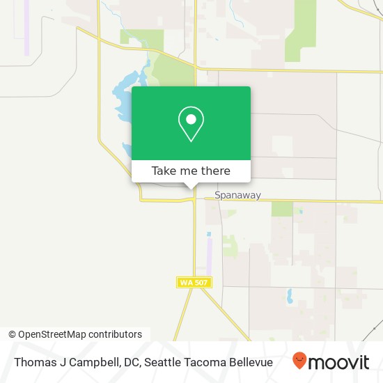 Mapa de Thomas J Campbell, DC, 17416 Pacific Ave S
