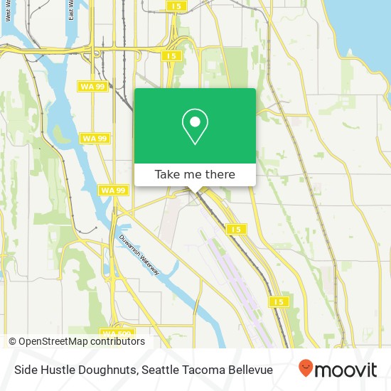 Mapa de Side Hustle Doughnuts, 6235 Airport Way S