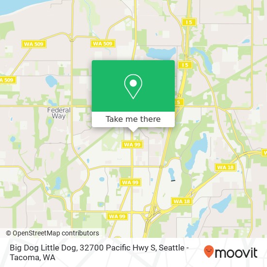 Mapa de Big Dog Little Dog, 32700 Pacific Hwy S