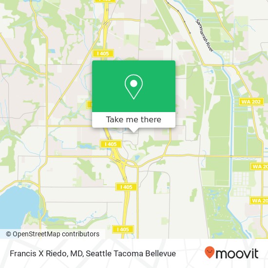 Mapa de Francis X Riedo, MD, Kirkland, WA 98034