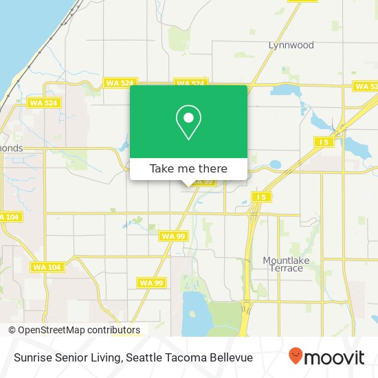 Mapa de Sunrise Senior Living, 21500 72nd Ave W