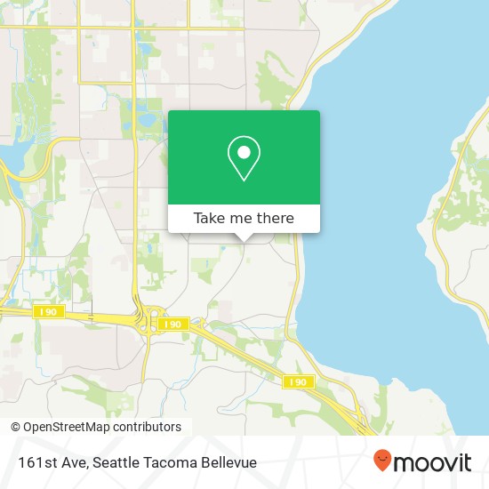 Mapa de 161st Ave, Bellevue, WA 98008