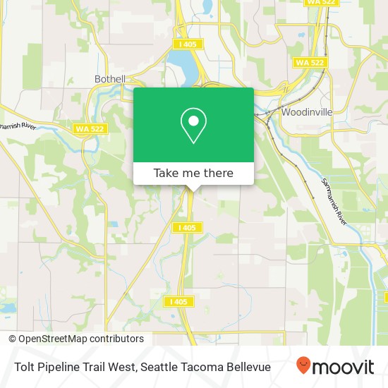 Tolt Pipeline Trail West, Bothell, WA 98011 map