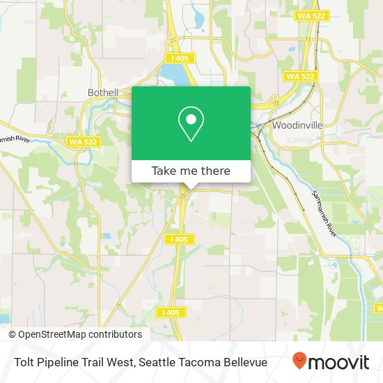 Tolt Pipeline Trail West, Bothell, WA 98011 map