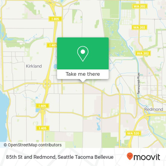 Mapa de 85th St and Redmond, Kirkland (REDMOND), WA 98033