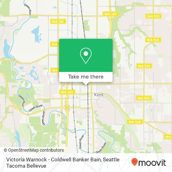 Victoria Warnock - Coldwell Banker Bain, Kent, WA 98032 map