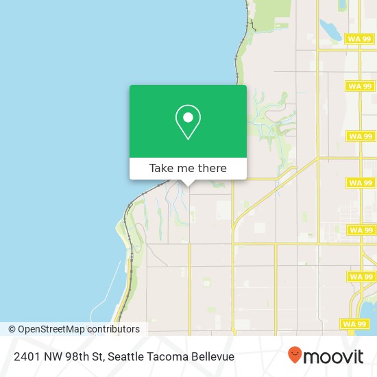 Mapa de 2401 NW 98th St, Seattle, WA 98117