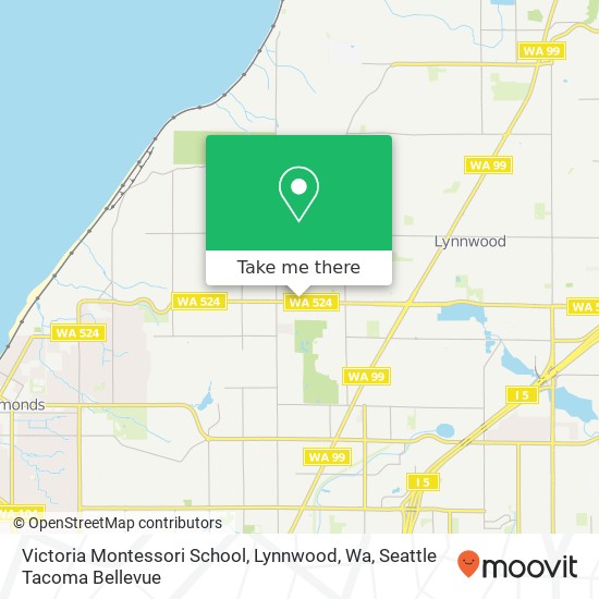 Mapa de Victoria Montessori School, Lynnwood, Wa, 7231 196th St SW