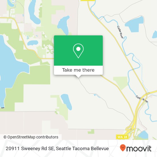 Mapa de 20911 Sweeney Rd SE, Maple Valley, WA 98038