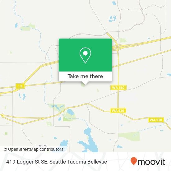 Mapa de 419 Logger St SE, Lacey, WA 98503