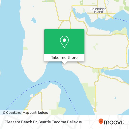 Mapa de Pleasant Beach Dr, Bainbridge Island, WA 98110