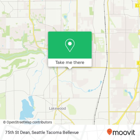 75th St Dean, Lakewood, WA 98499 map