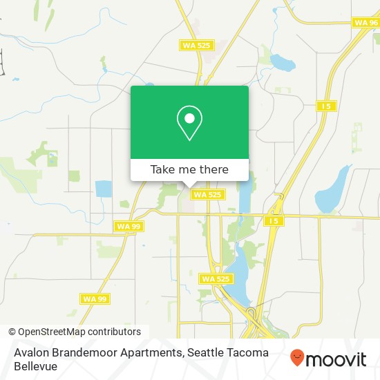 Mapa de Avalon Brandemoor Apartments, Lynnwood, WA 98087