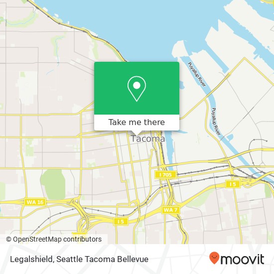 Mapa de Legalshield, 1313 Tacoma Ave S