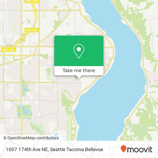 Mapa de 1007 174th Ave NE, Bellevue, WA 98008