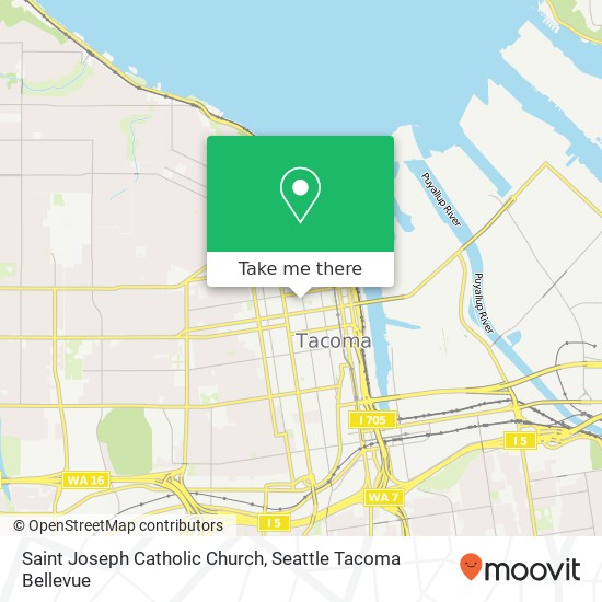 Mapa de Saint Joseph Catholic Church, Tacoma, WA 98402