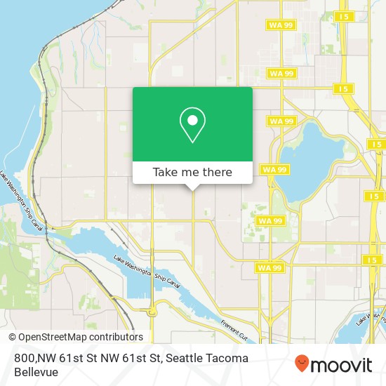 Mapa de 800,NW 61st St NW 61st St, Seattle, WA 98107