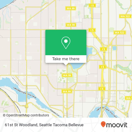 Mapa de 61st St Woodland, Seattle, WA 98103