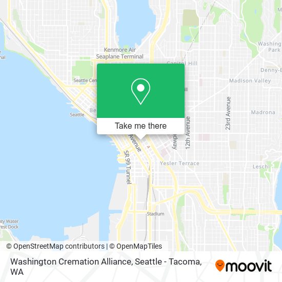 Mapa de Washington Cremation Alliance