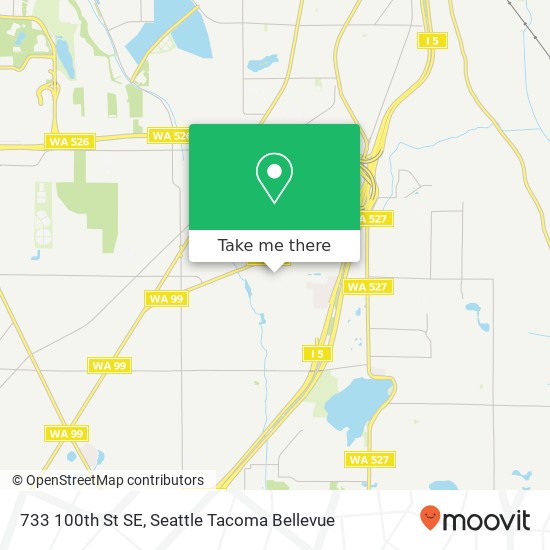 Mapa de 733 100th St SE, Everett, WA 98208