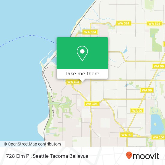 Mapa de 728 Elm Pl, Edmonds, WA 98020