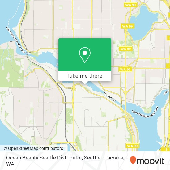 Mapa de Ocean Beauty Seattle Distributor