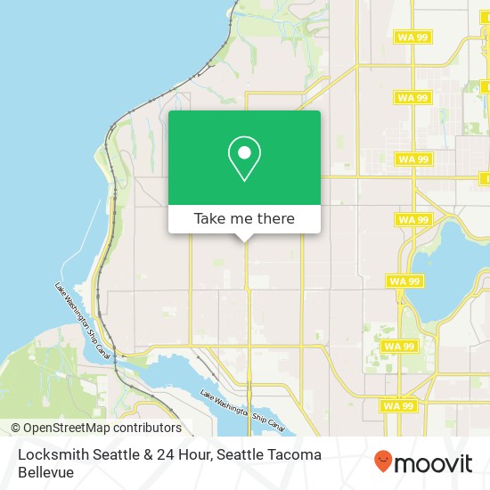 Mapa de Locksmith Seattle & 24 Hour, 7311 15th Ave NW