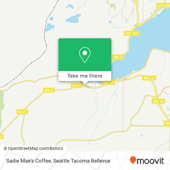 Mapa de Sadie Mae's Coffee, 4011 WA-16