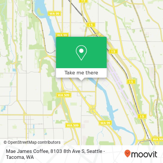 Mapa de Mae James Coffee, 8103 8th Ave S