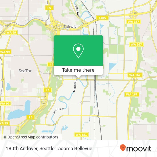 Mapa de 180th Andover, Tukwila, WA 98188