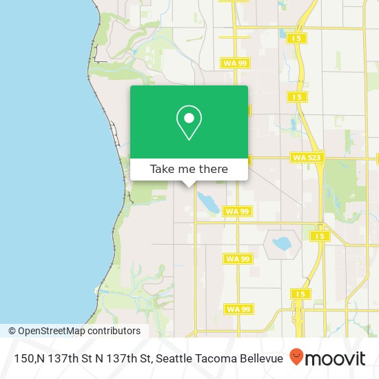 Mapa de 150,N 137th St N 137th St, Seattle, WA 98133
